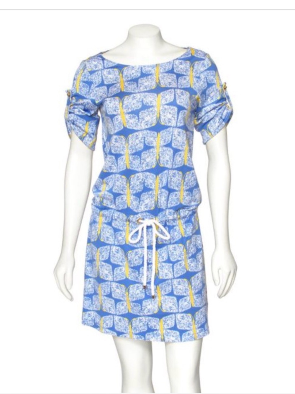 Lilly Pulitzer Blue and Yellow Mini Dress